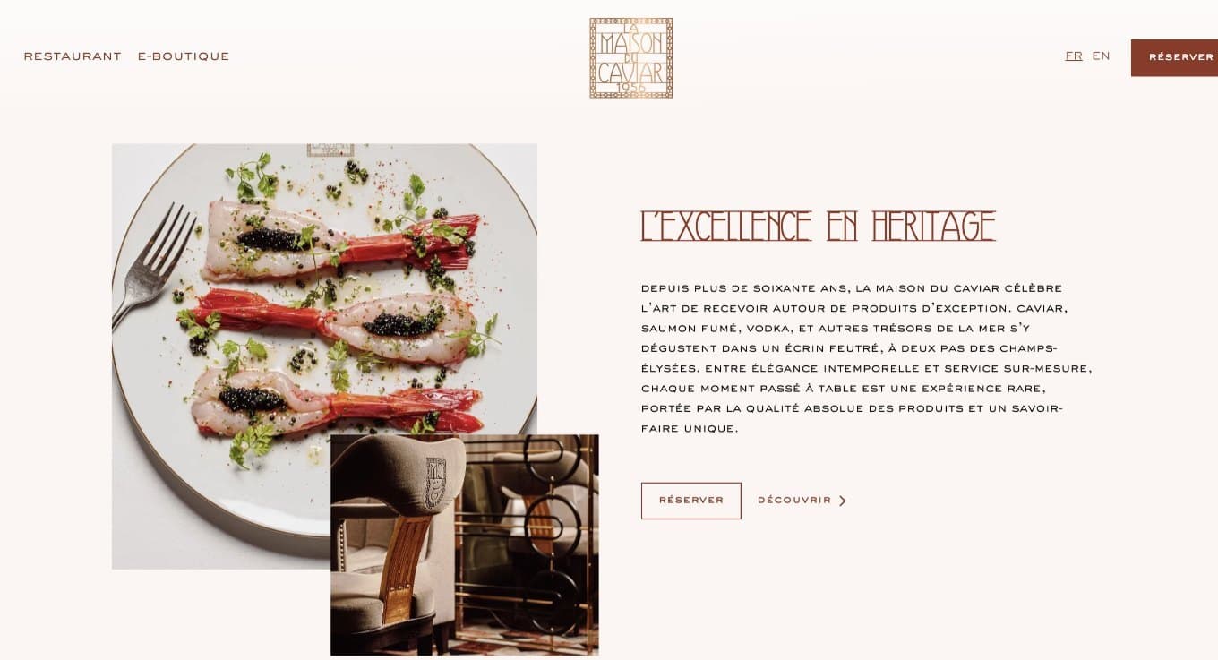 La Maison du Caviar (Caviar et épicerie fine, Paris) : image principale du projet réalisé par ODi7